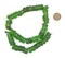 The Bead Chest Green Faceted Recycled Java Sea Glass Beads - Full Strand of Faceted Bottle Glass Beads | Approximately 48 Beads